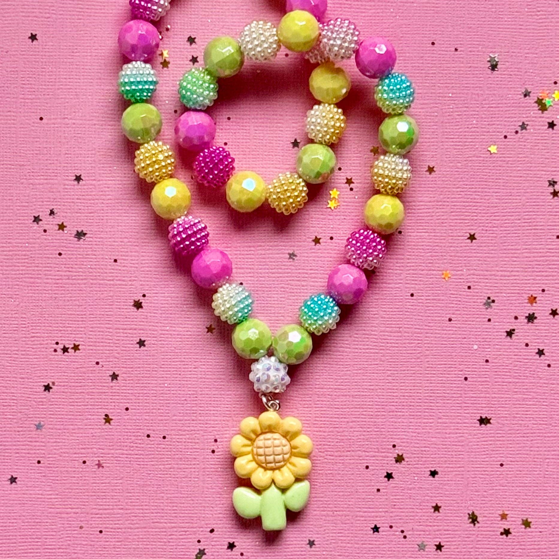Sweet as Sugar Jewellery Beaded Necklace Flower