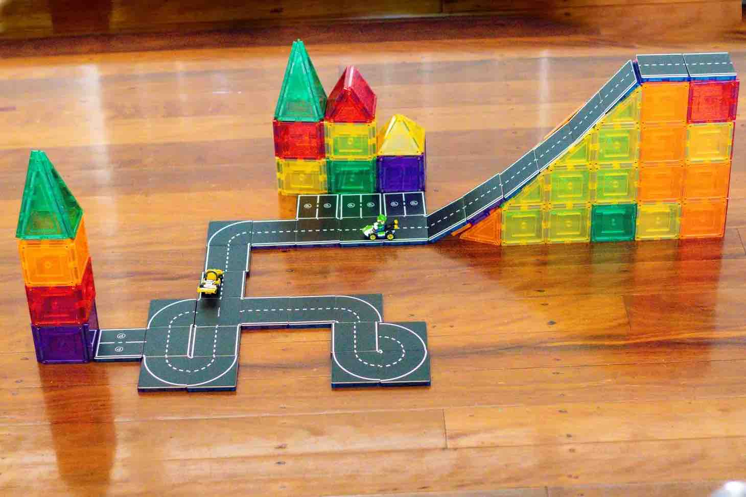 Learn & Grow Magnetic Tile Topper - Road Pack - 40pcs