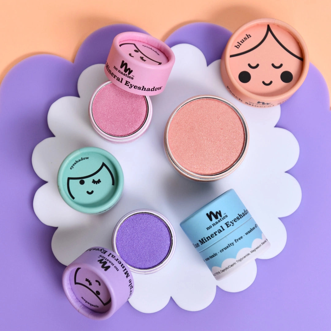 No Nasties Kids - Pink Eco Natural Pressed Powder Eyeshadow & Blush