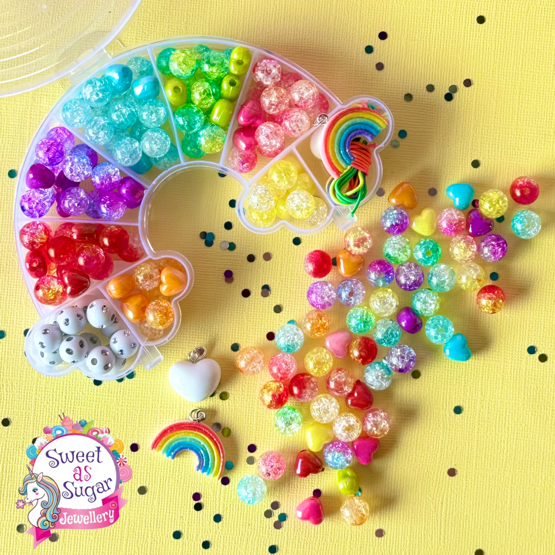 Sweet as Sugar Jewellery Making Kit Rainbow Shape