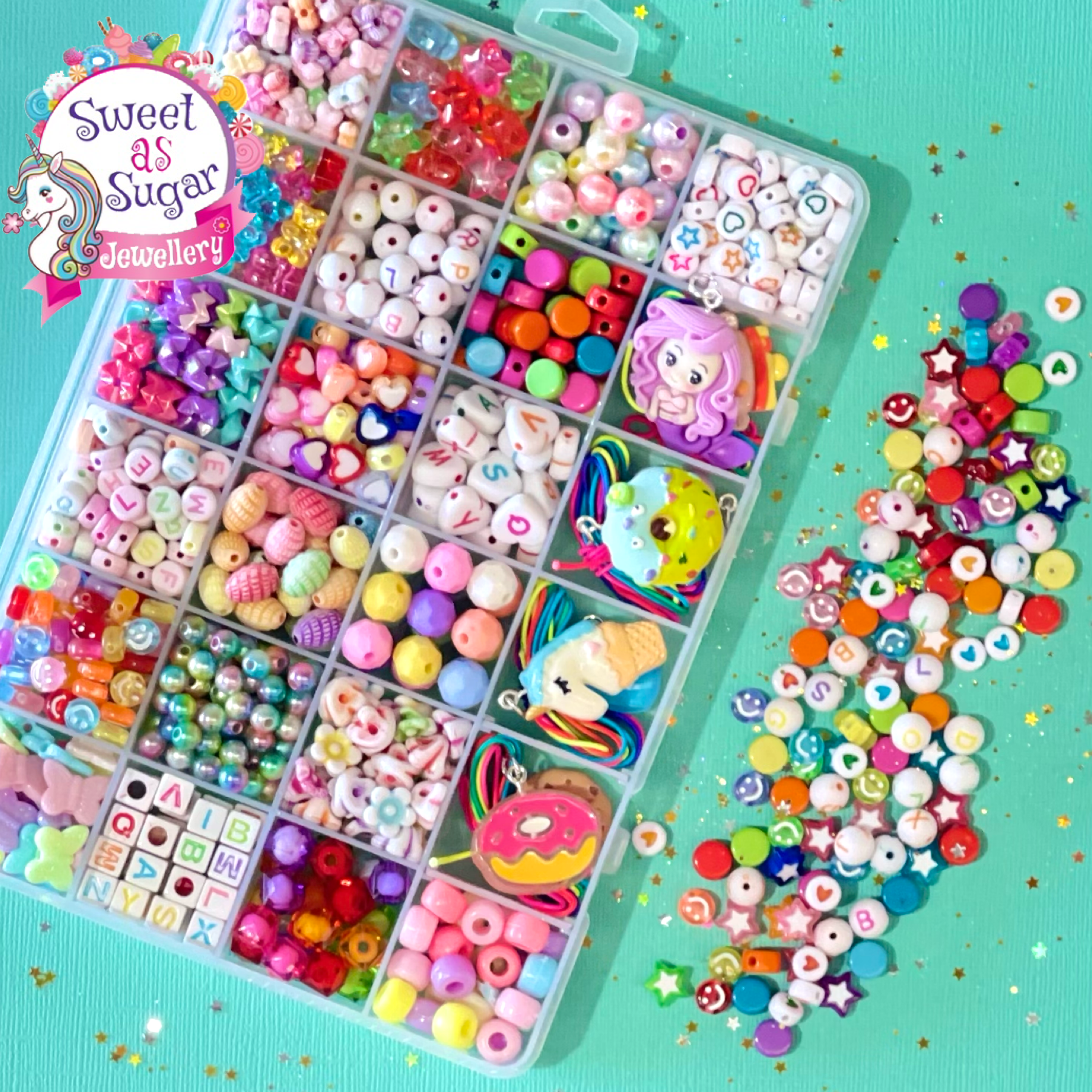 Sweet as Sugar Jewellery Making Kit Large Shapes & Colours