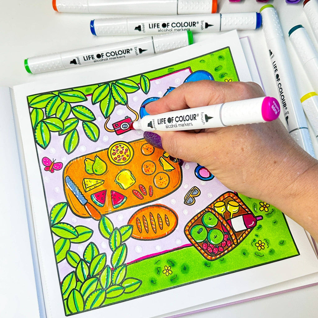 Life of Colour - Art Markers - 24 Alcohol Based, Dual Tip Markers for Colouring