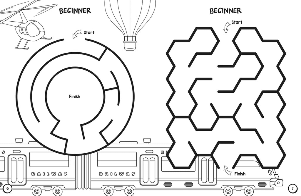 Book | Colouring and Mazes - Things That Go