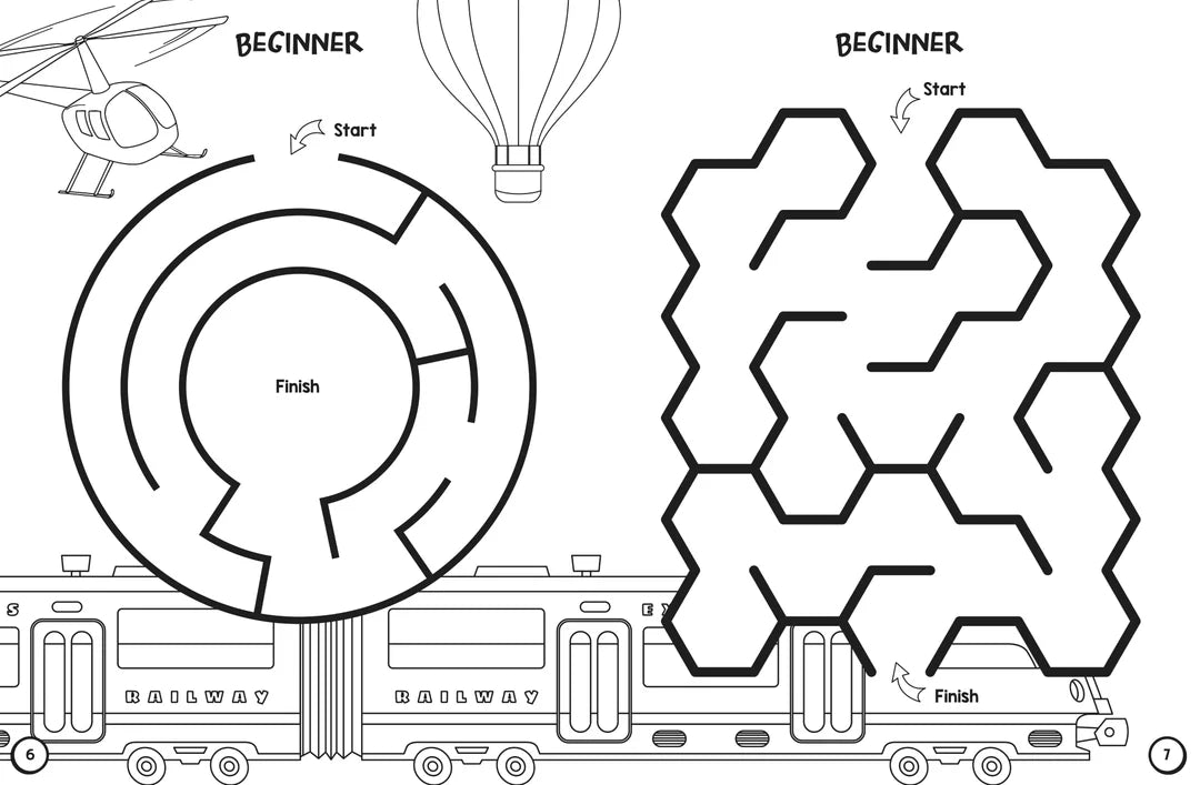 Book | Colouring and Mazes - Things That Go