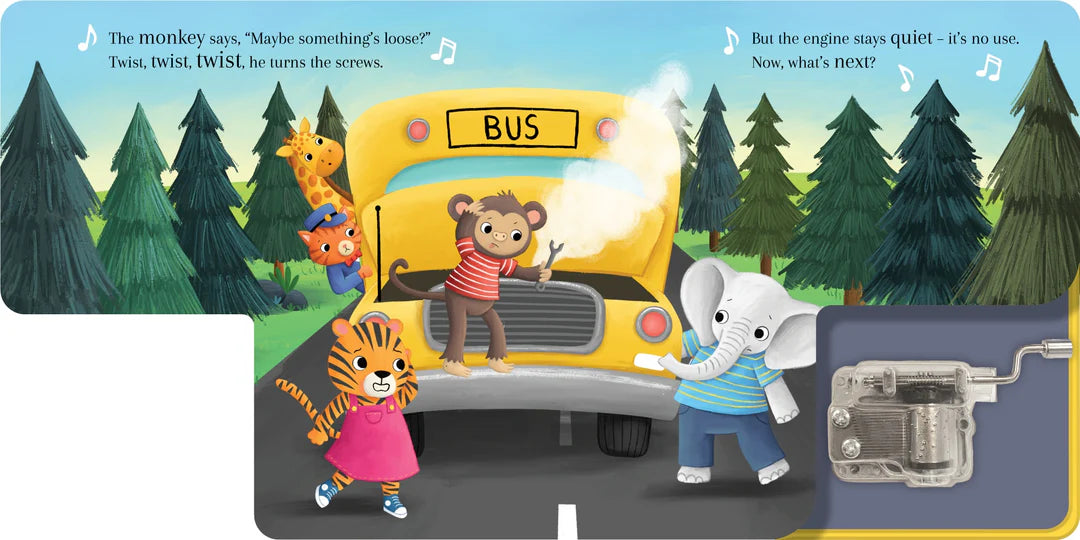Book | Wind-Up Music Box Book - The Wheels on the Bus