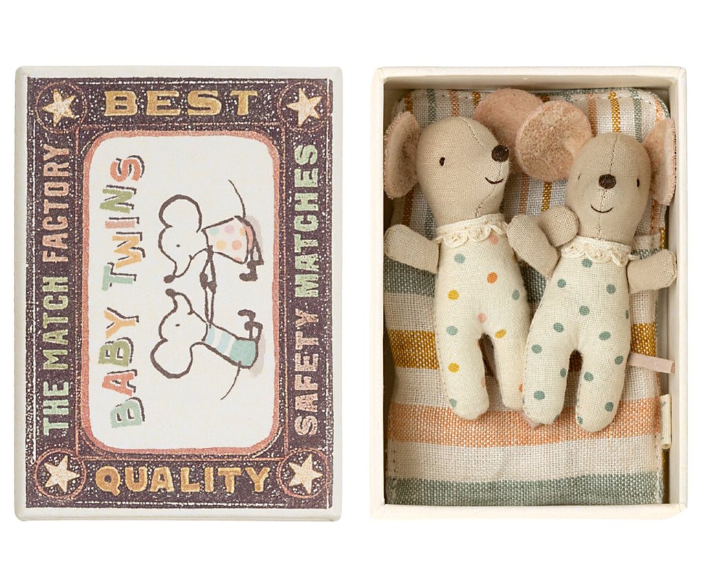Maileg - Mice Twins Baby in box 2023