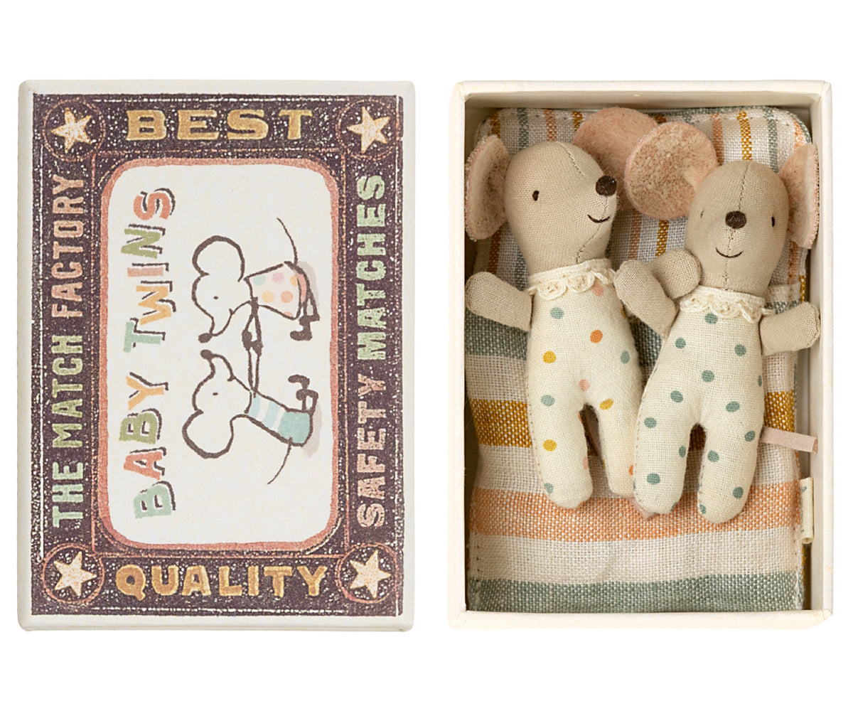 Maileg - Mice Twins Baby in box 2023