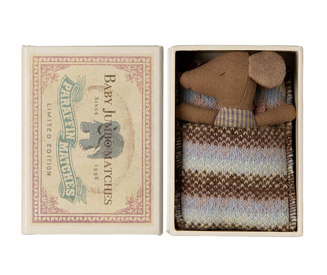 Maileg Sleepy Wakey Baby Mouse in box Rose 2024