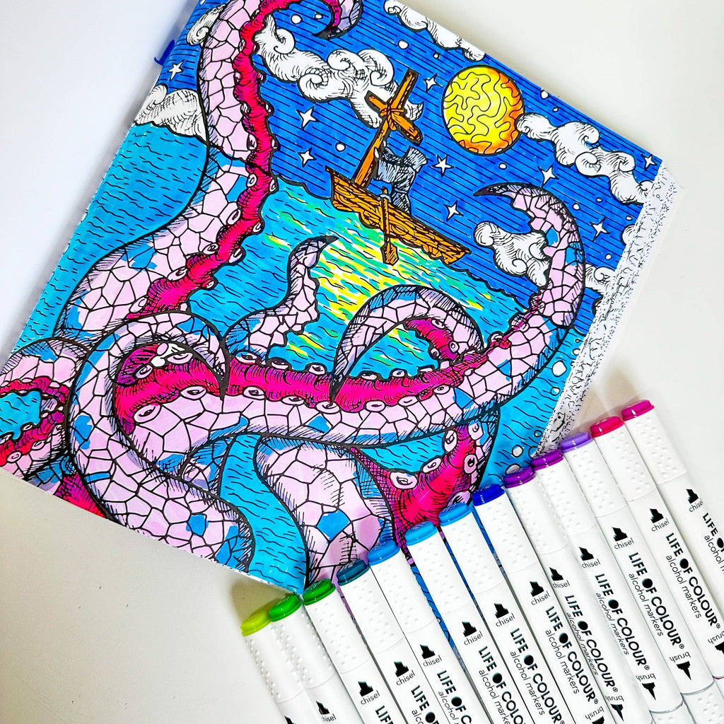 Life of Colour - Art Markers - 24 Alcohol Based, Dual Tip Markers for Colouring