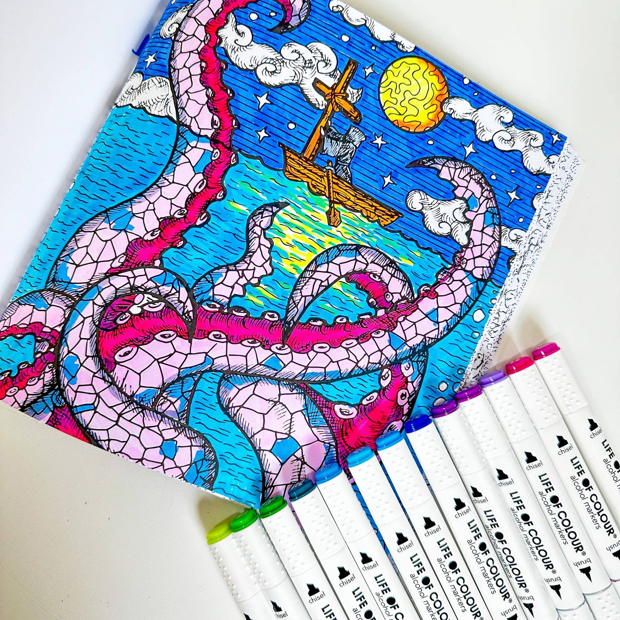 Life of Colour - Art Markers - 24 Alcohol Based, Dual Tip Markers for Colouring