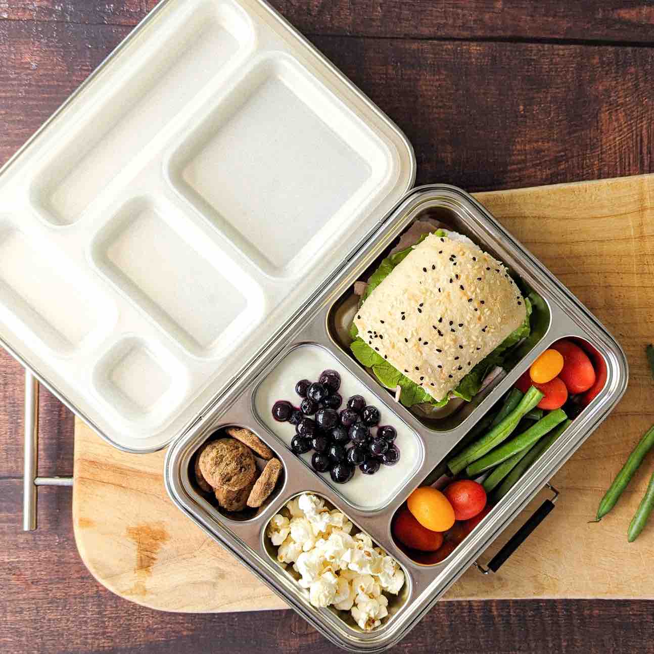 Ecococoon Bento Box 5 Stainless Steel - Leak Proof - Opaque