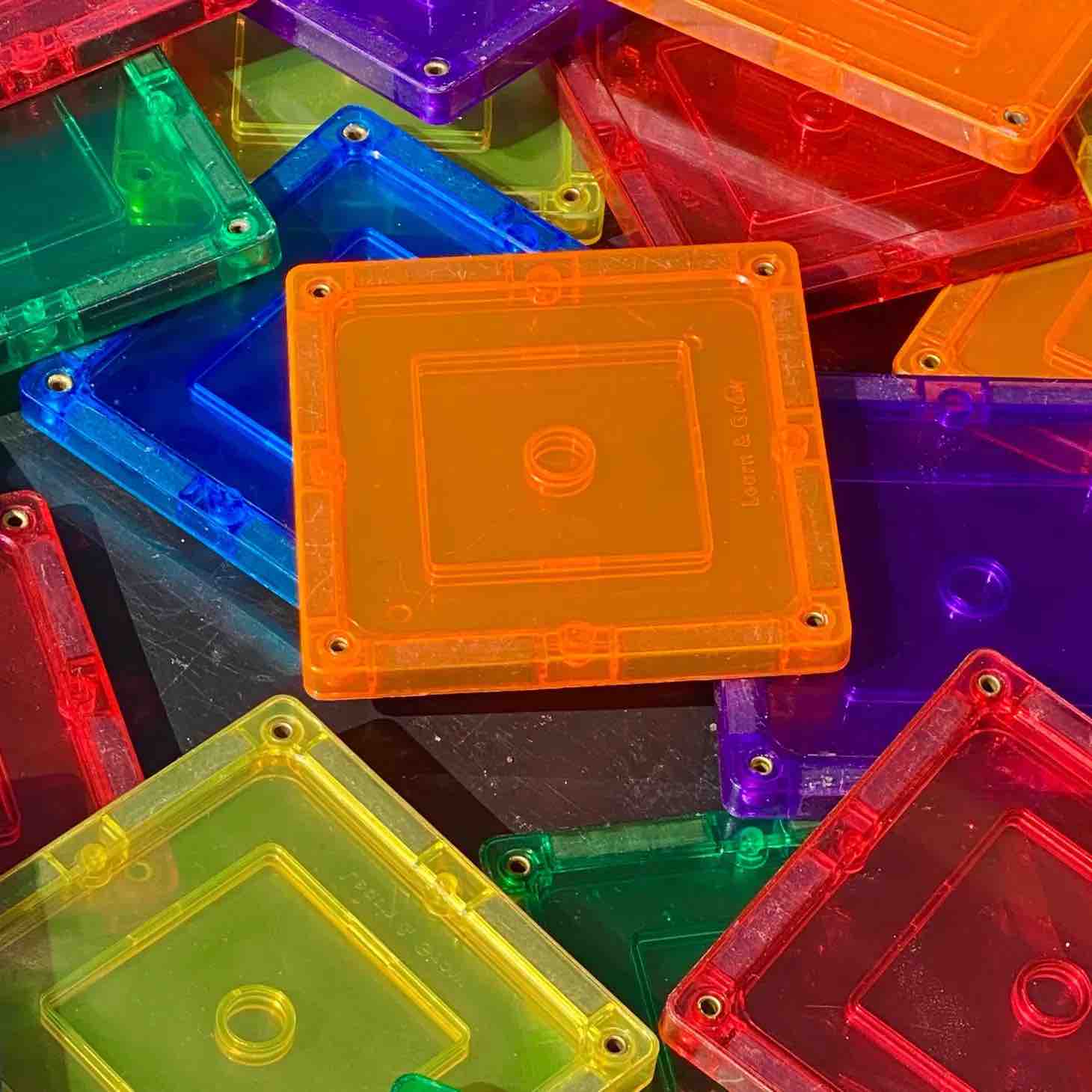 Learn & Grow Magnetic Tiles - Small Square Pack - 36 piece