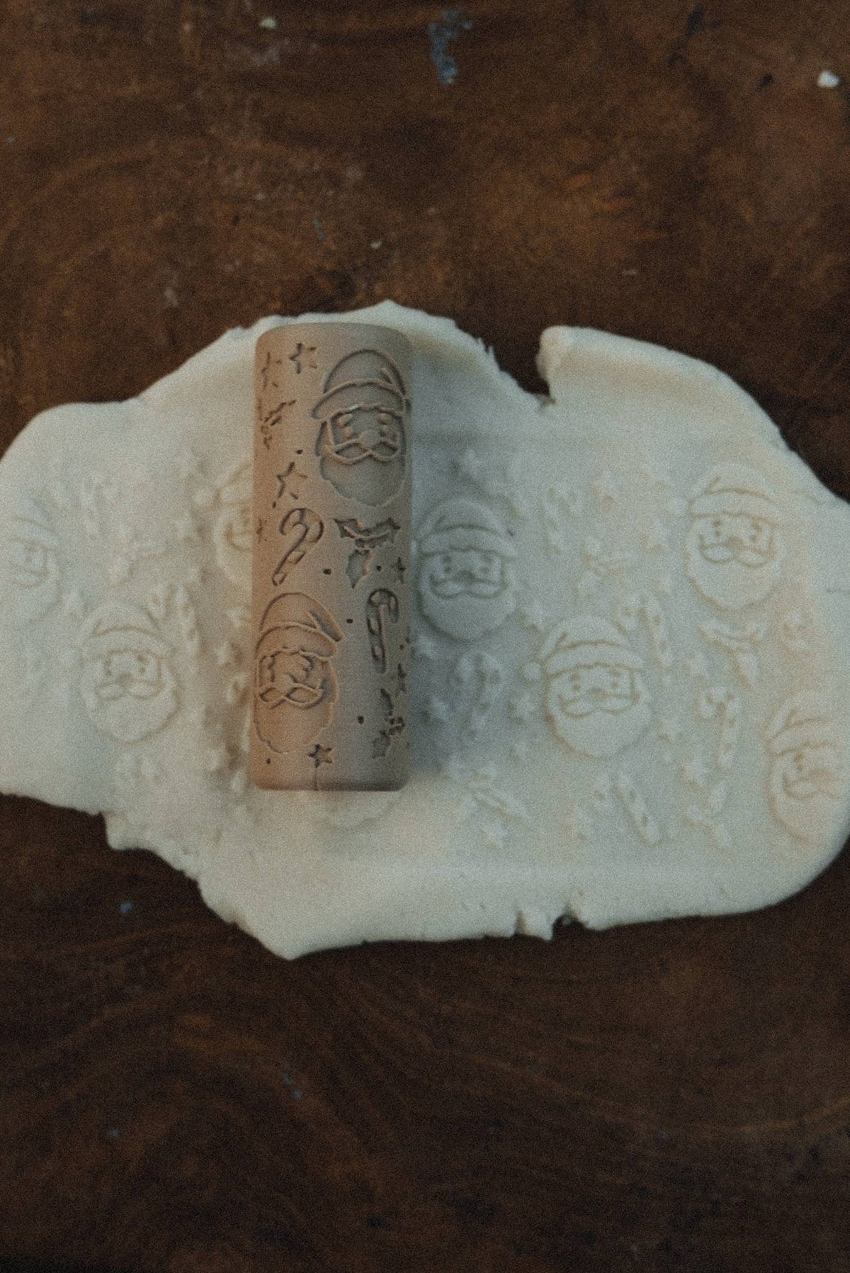 Kinfolk Pantry - Santa Christmas Roller - Pattern Playdough Roller