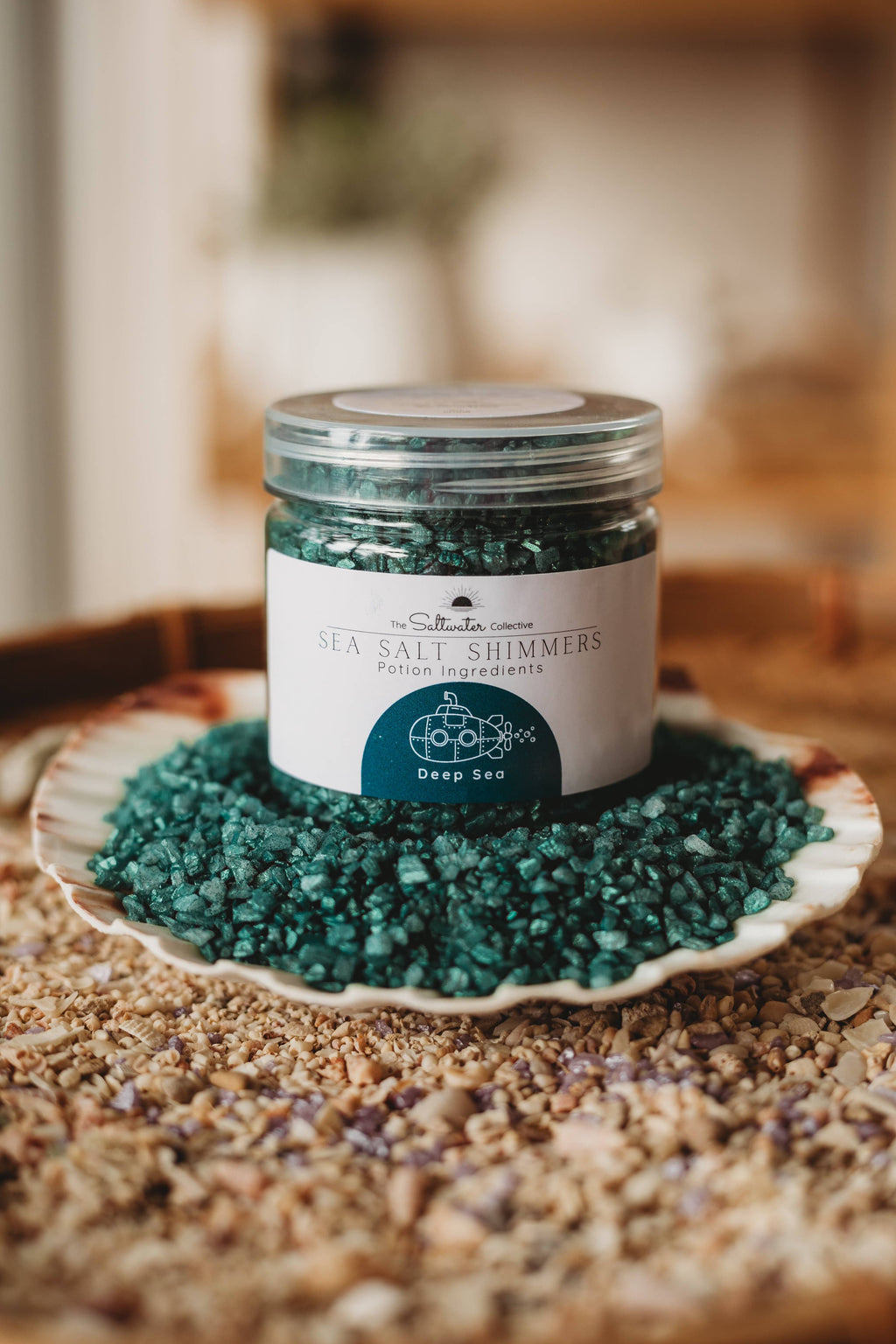 The Saltwater Collective - Deep Sea - Dark Emerald Green Sea Salt Shimmers Small