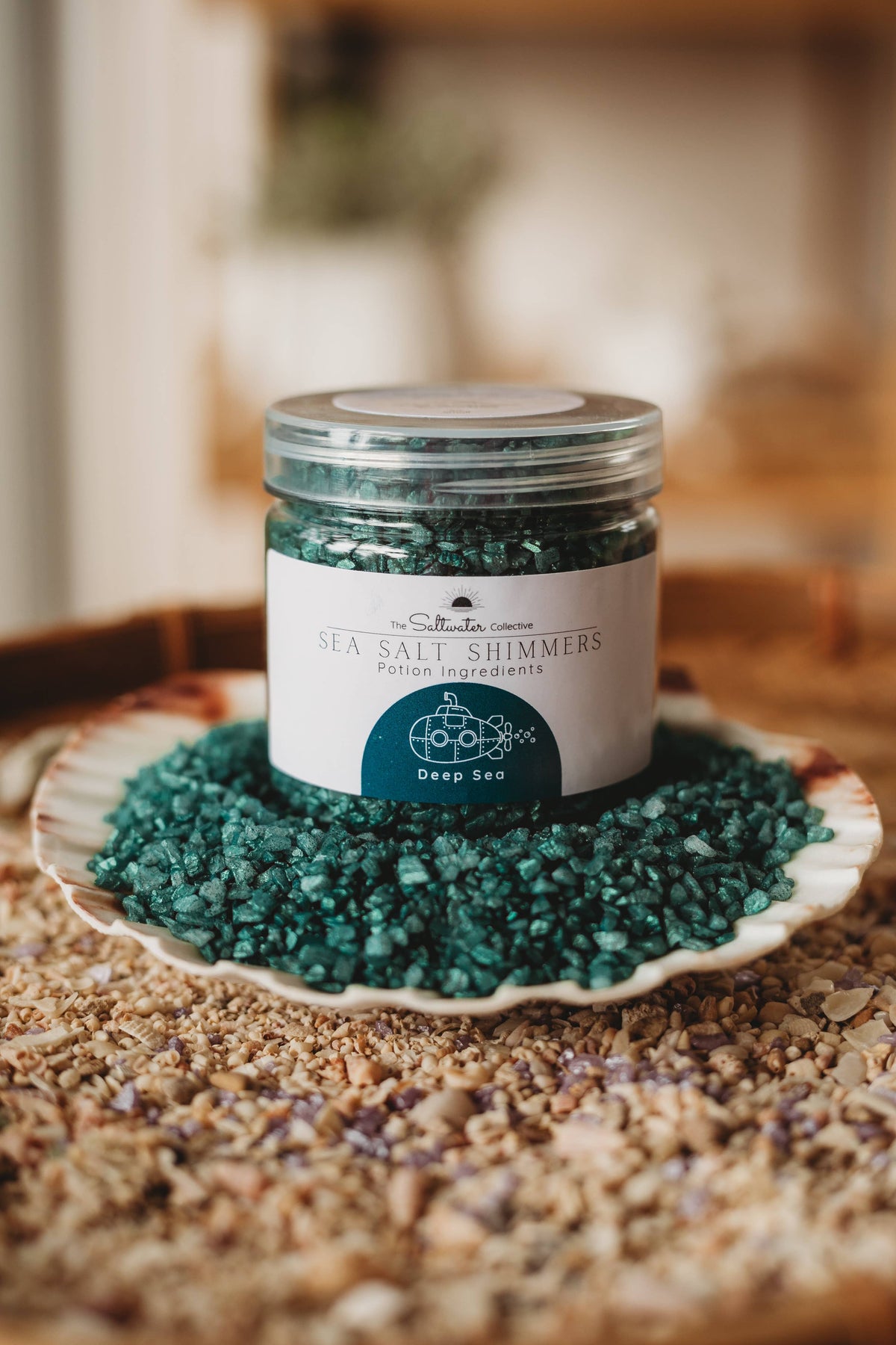 The Saltwater Collective - Deep Sea - Dark Emerald Green Sea Salt Shimmers Small
