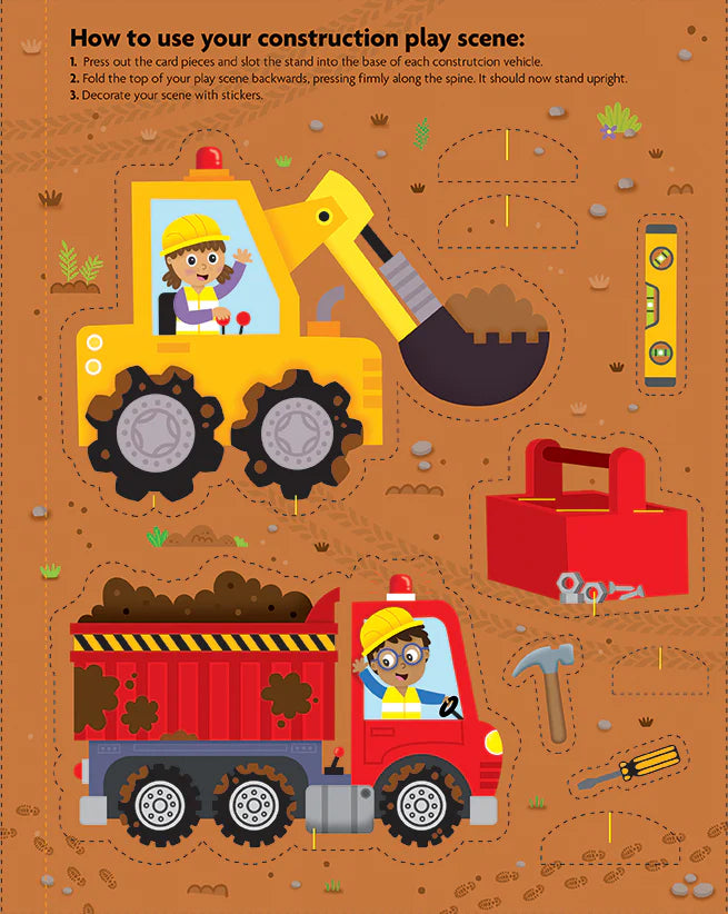 Book | FunFacts - Sticker Activity Book - Construction