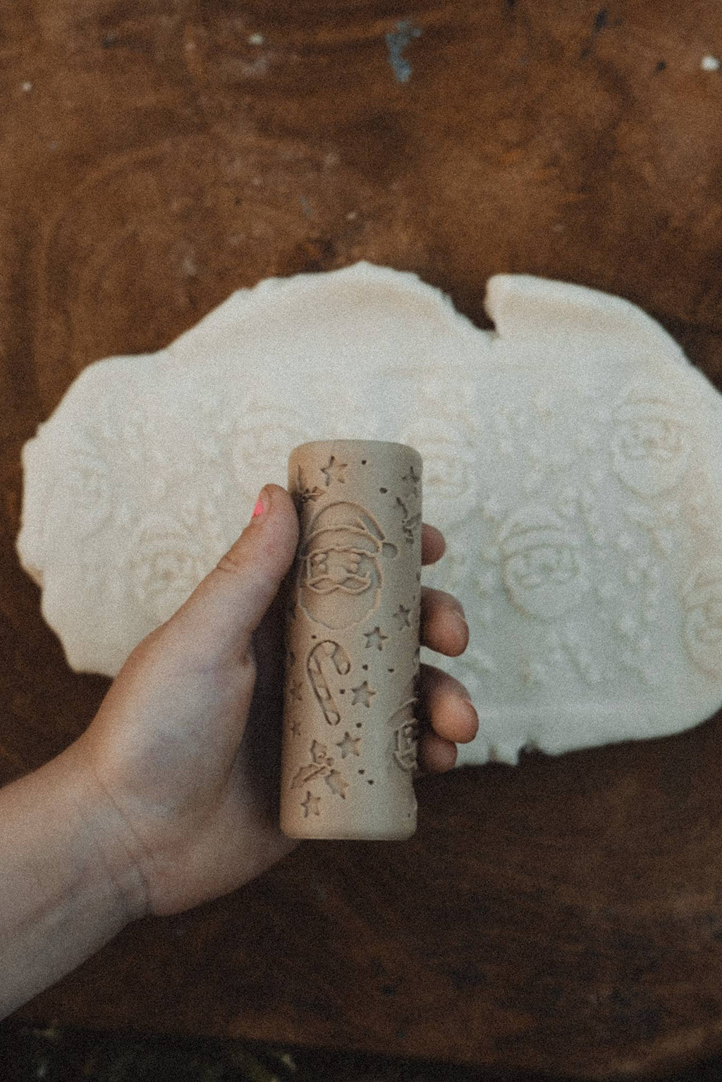 Kinfolk Pantry - Santa Christmas Roller - Pattern Playdough Roller