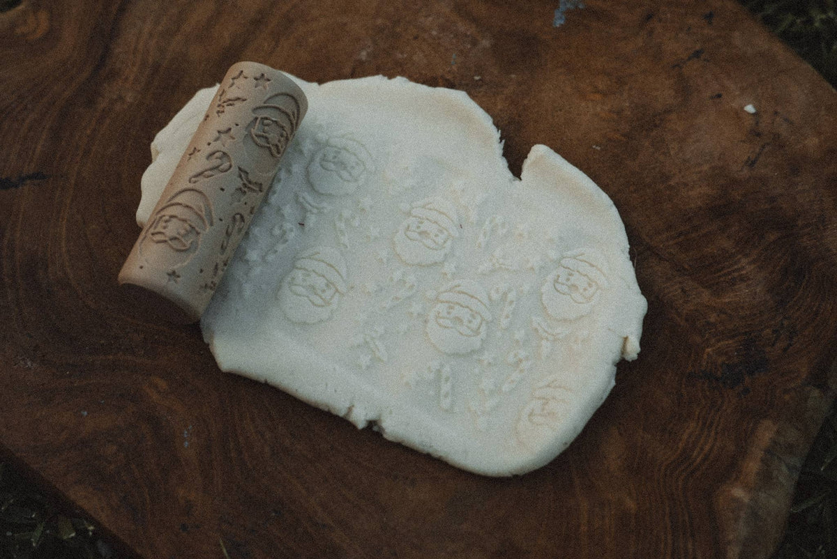 Kinfolk Pantry - Santa Christmas Roller - Pattern Playdough Roller