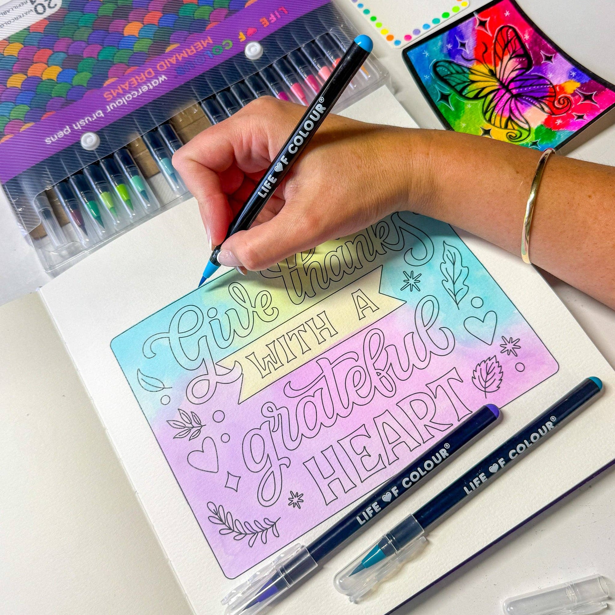 Life of Colour - Watercolour Brush Pens - Mermaid Colours