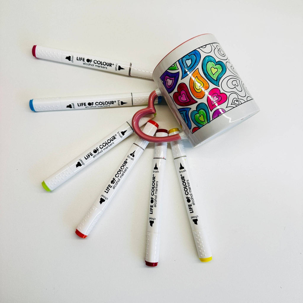 Life of Colour - Art Markers - 24 Alcohol Based, Dual Tip Markers for Colouring