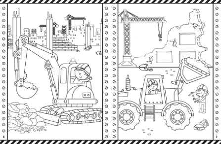 Book | Trucks & Diggers - Mega Colouring Book