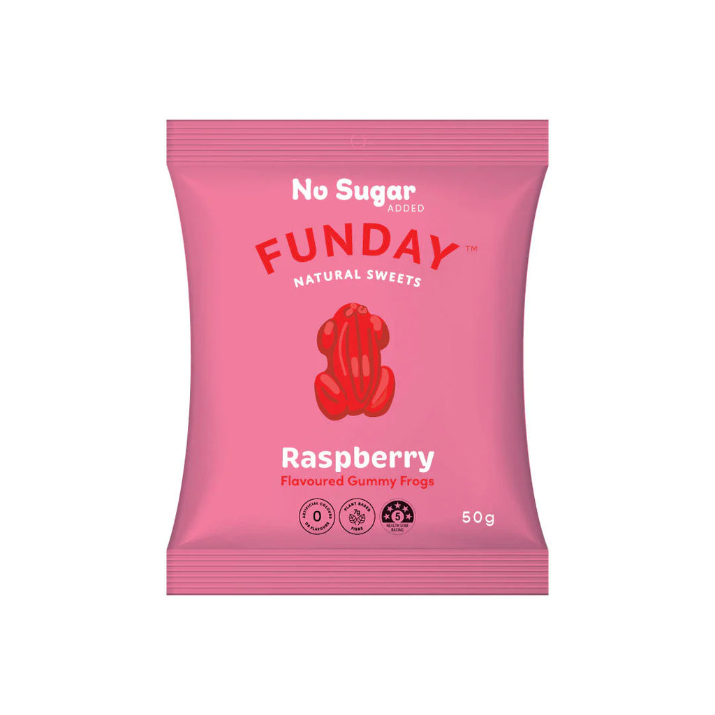 FUNDAY Sweets - Raspberry Gummy Frogs 50g