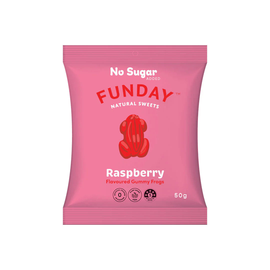 FUNDAY Sweets - Raspberry Gummy Frogs 50g