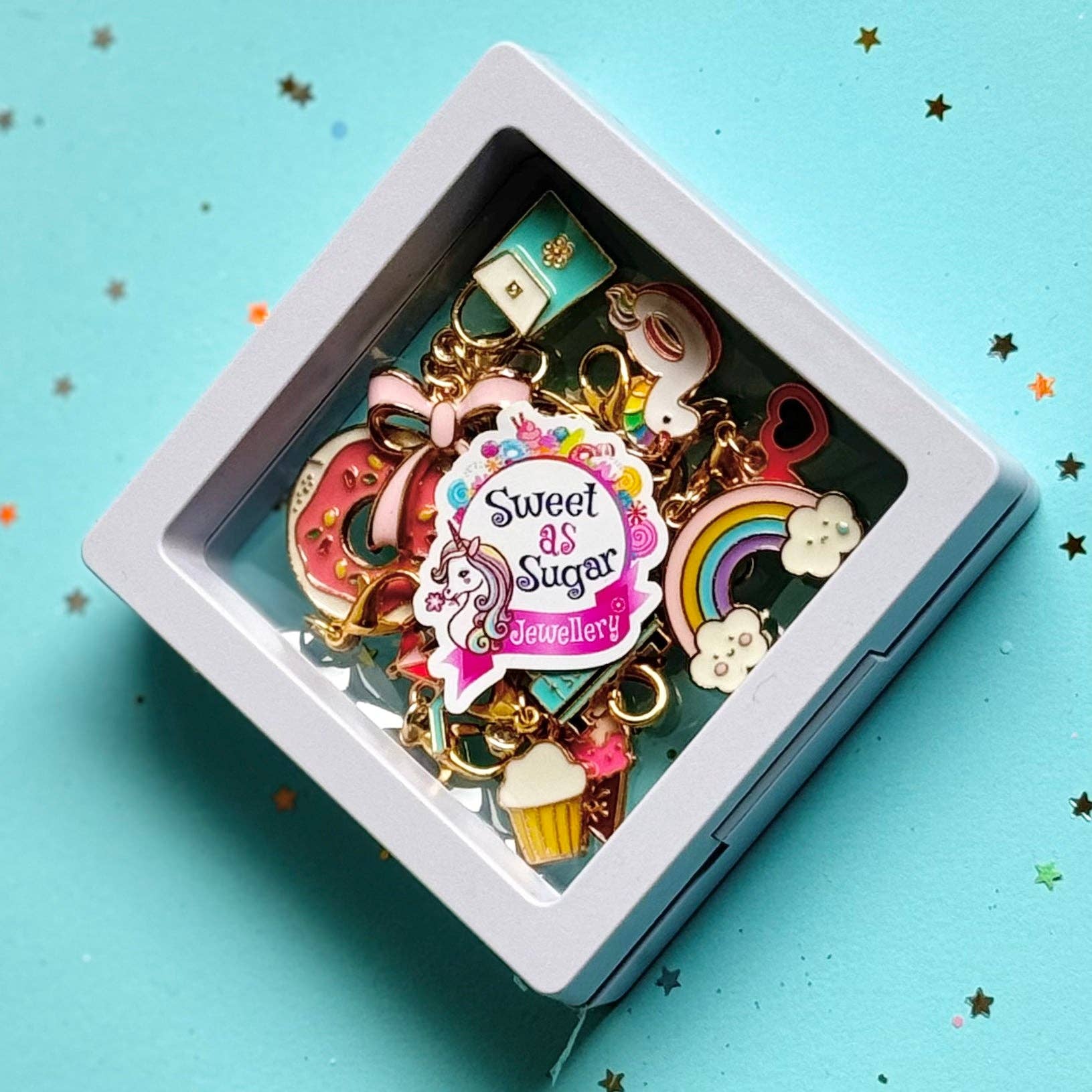 Sweet as Sugar Jewellery Making Charm Bracelet DIY Kit With Alloy Enamel Charms