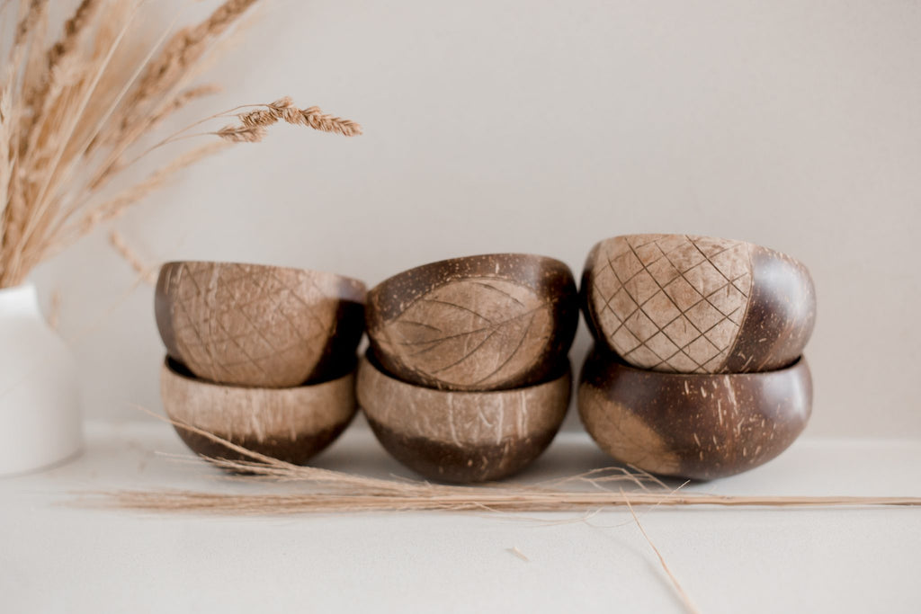 qtoys Patterned Coconut Rice Bowls set of 6
