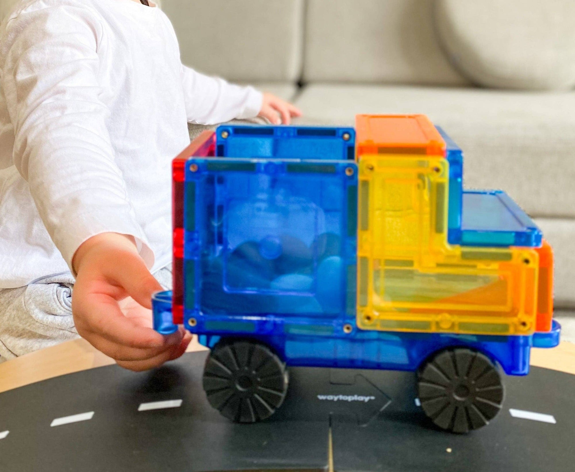 Learn & Grow Magnetic Tiles - Car Base Pack (2 Piece)