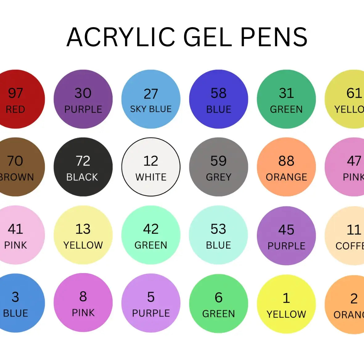 Life of Colour - Acrylic Gel Pens - Set of 24