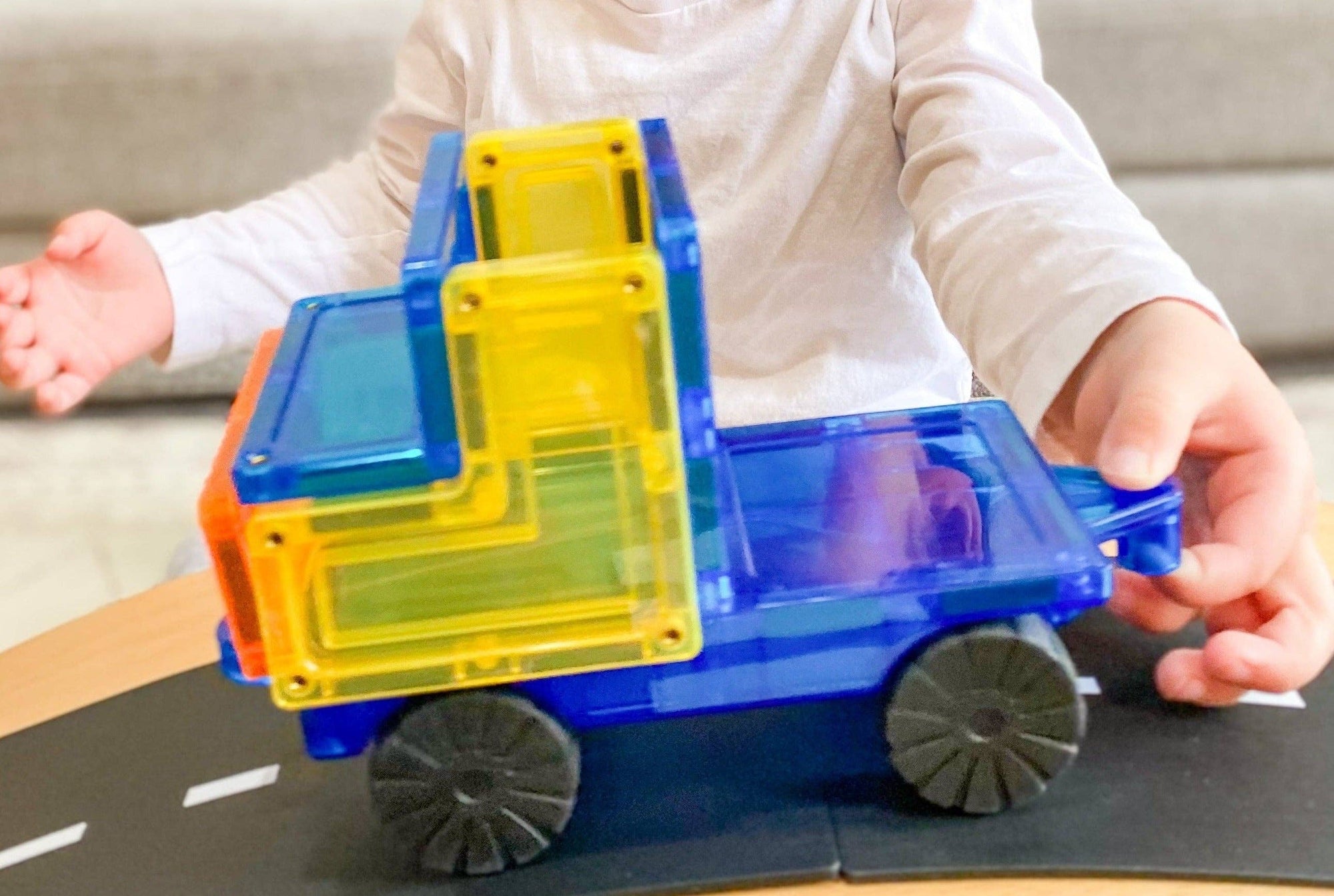 Learn & Grow Magnetic Tiles - Car Base Pack (2 Piece)