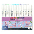 Life of Colour - Art Markers - 24 Alcohol Based, Dual Tip Markers - Pastel Colours