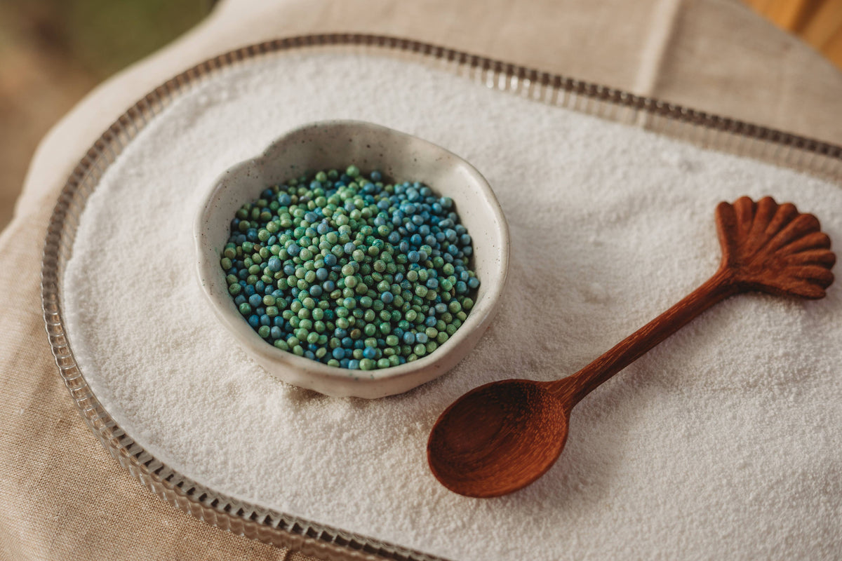 The Saltwater Collective - Seahorse Garden - Green & Blue Pearlescent Drops