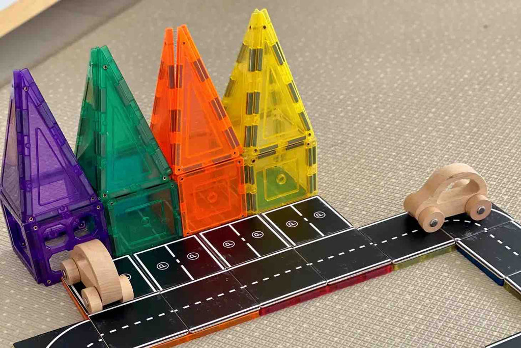 Learn & Grow Magnetic Tile Topper - Road Pack - 40pcs
