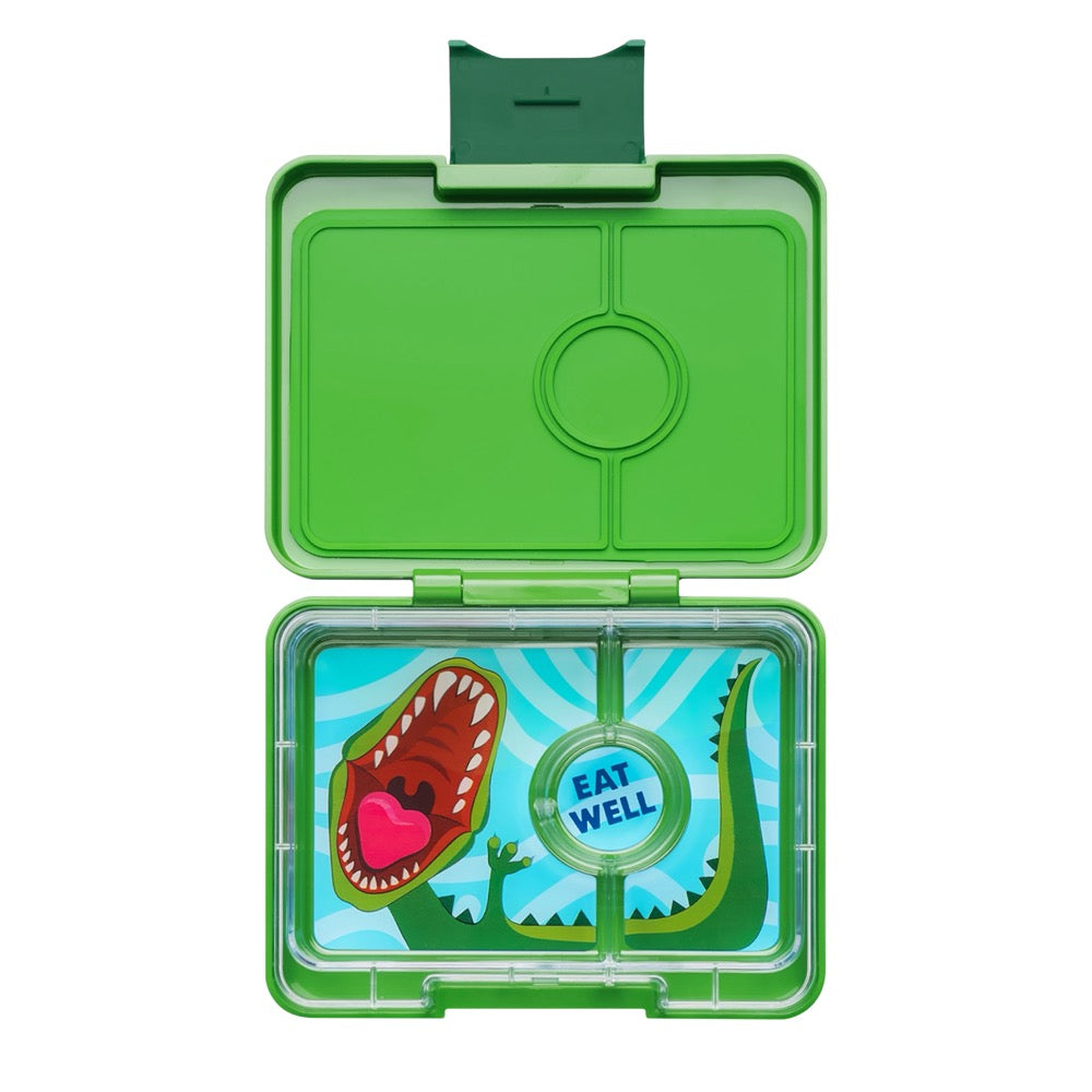 Yumbox Snack Box 3 Compartment - Jurassic Green Dinosaur