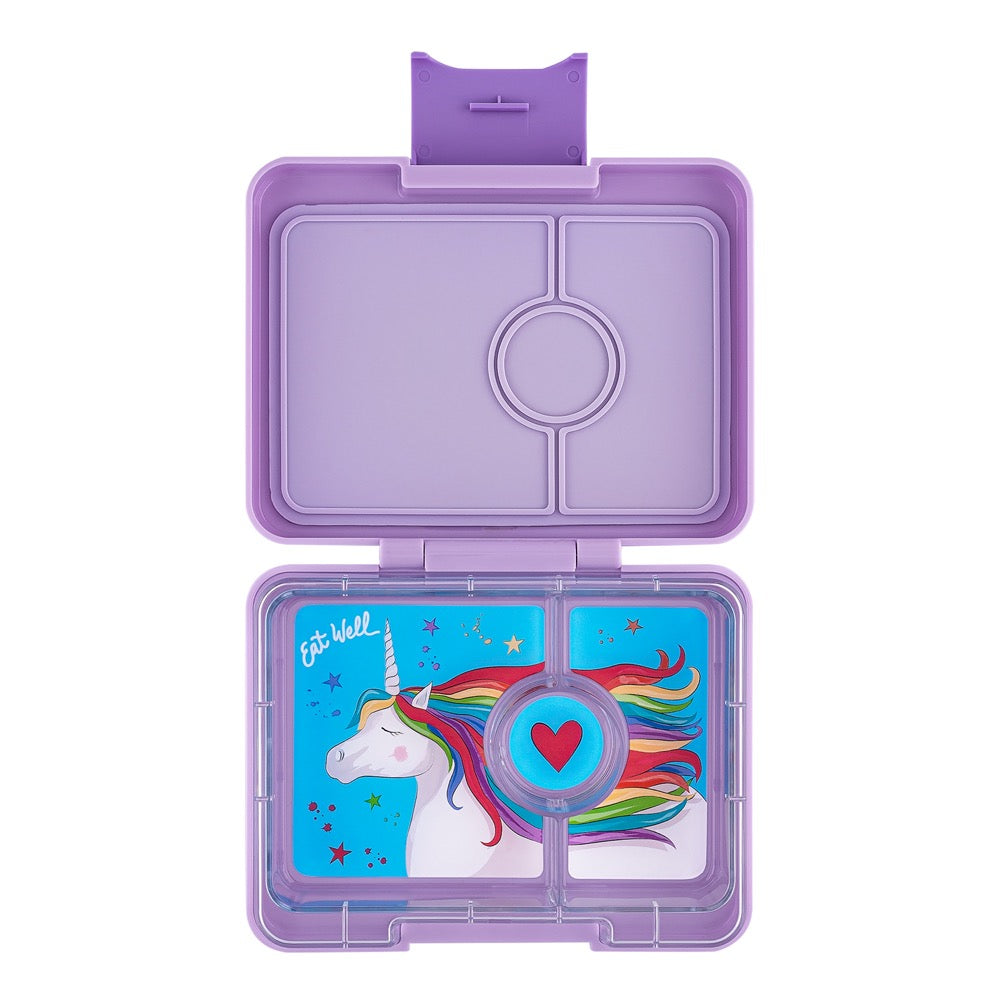 Yumbox Snack Box 3 Compartment - Lavande Purple Unicorn