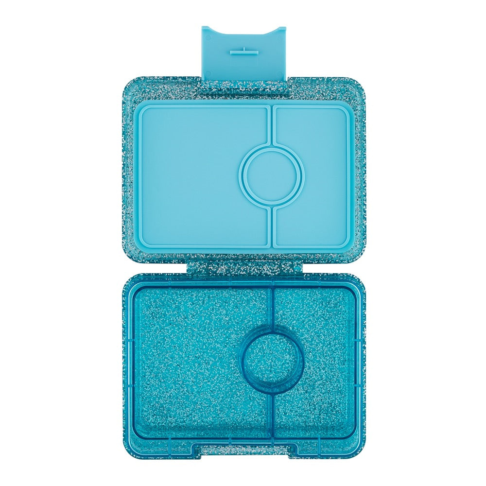 Yumbox Snack Box 3 Compartment - Twinkle Aqua Glitter