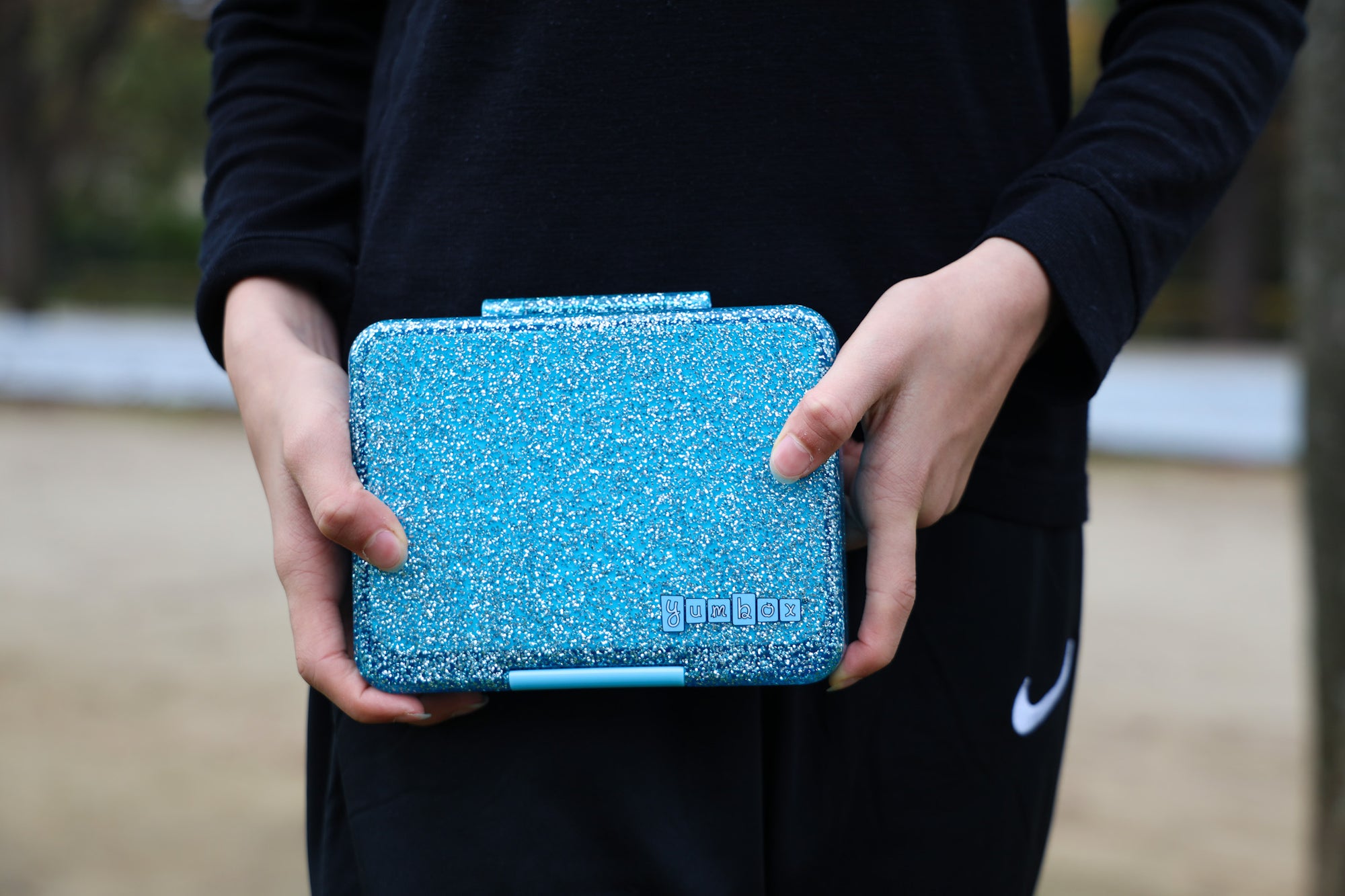 Yumbox Snack Box 3 Compartment - Twinkle Aqua Glitter