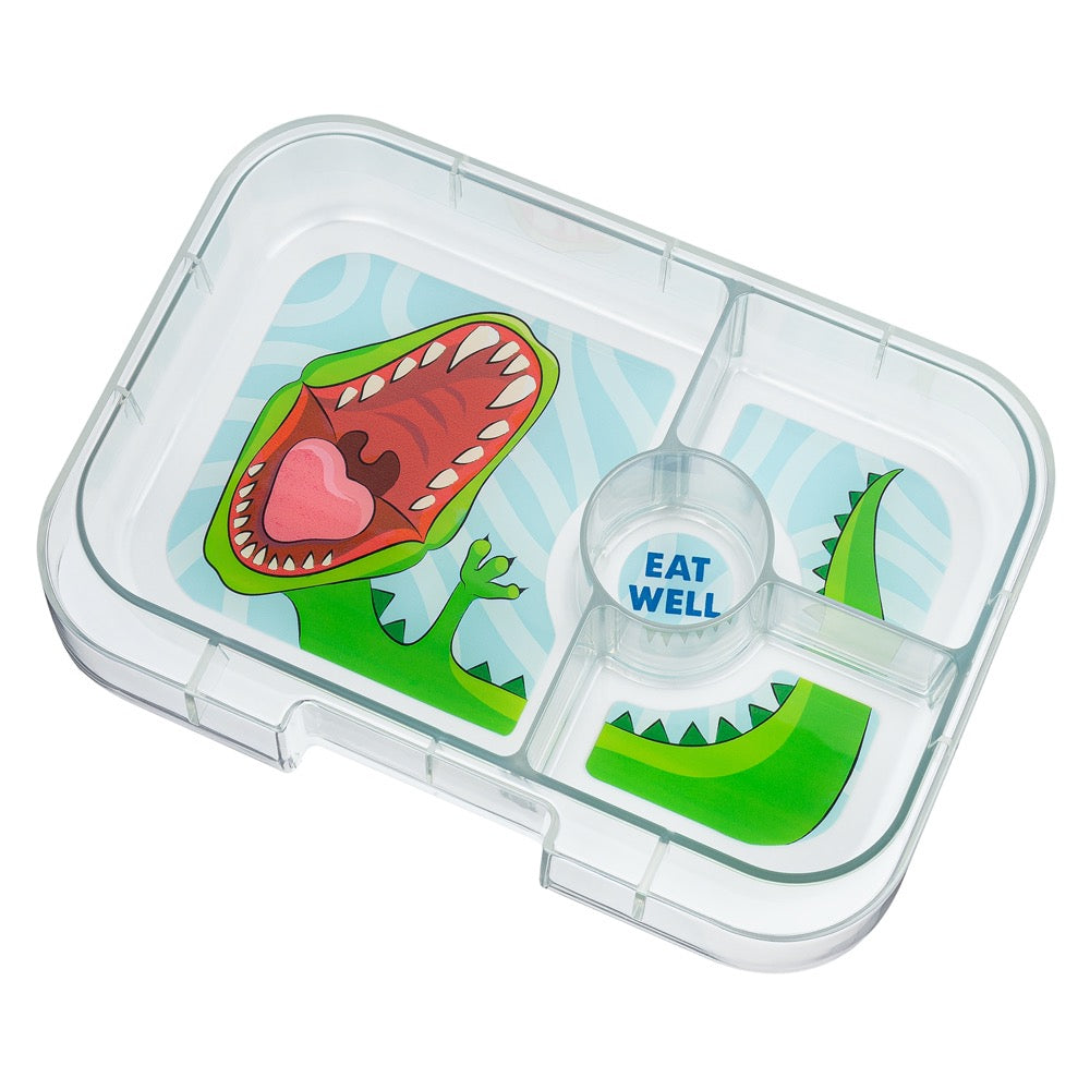 Yumbox Panino Lunch Box 4 Compartment - Jurassic Green Dinosaur