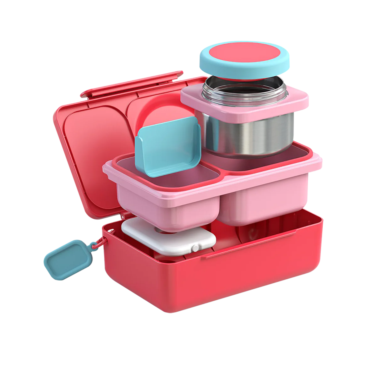 Omiebox Up Hot & Cold Lunch Box - Cherry Pink