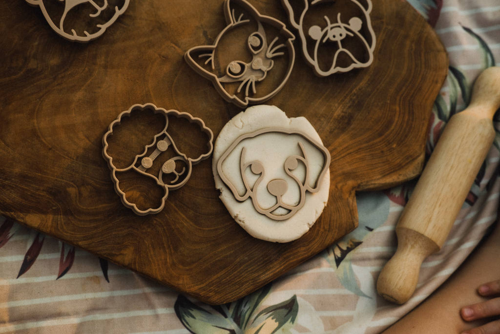 Kinfolk Pantry - Pet Friends Faces Cutter Set - Eco Playdough Tool