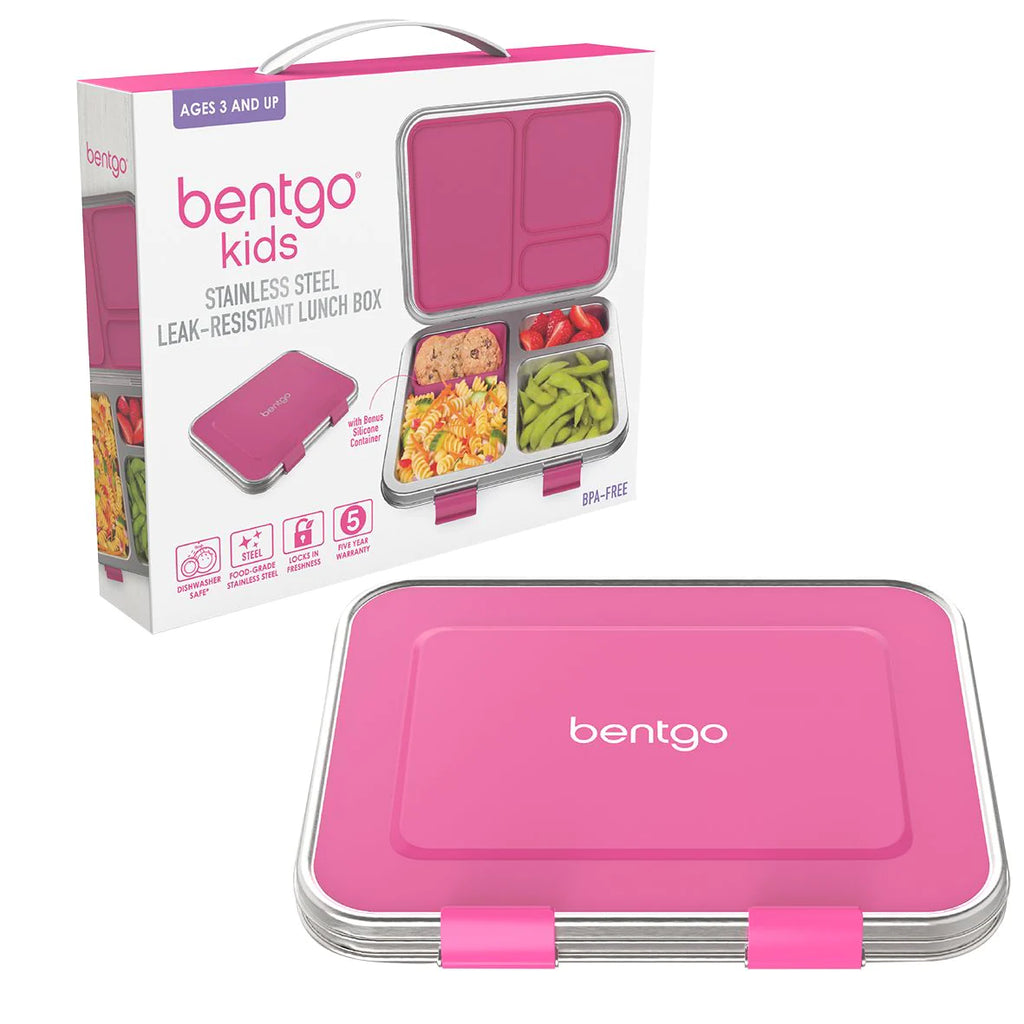 Bentgo Kids Stainless Steel Lunch Box - Fuchsia