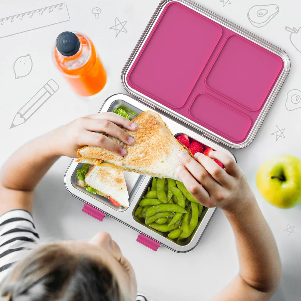 Bentgo Kids Stainless Steel Lunch Box - Fuchsia