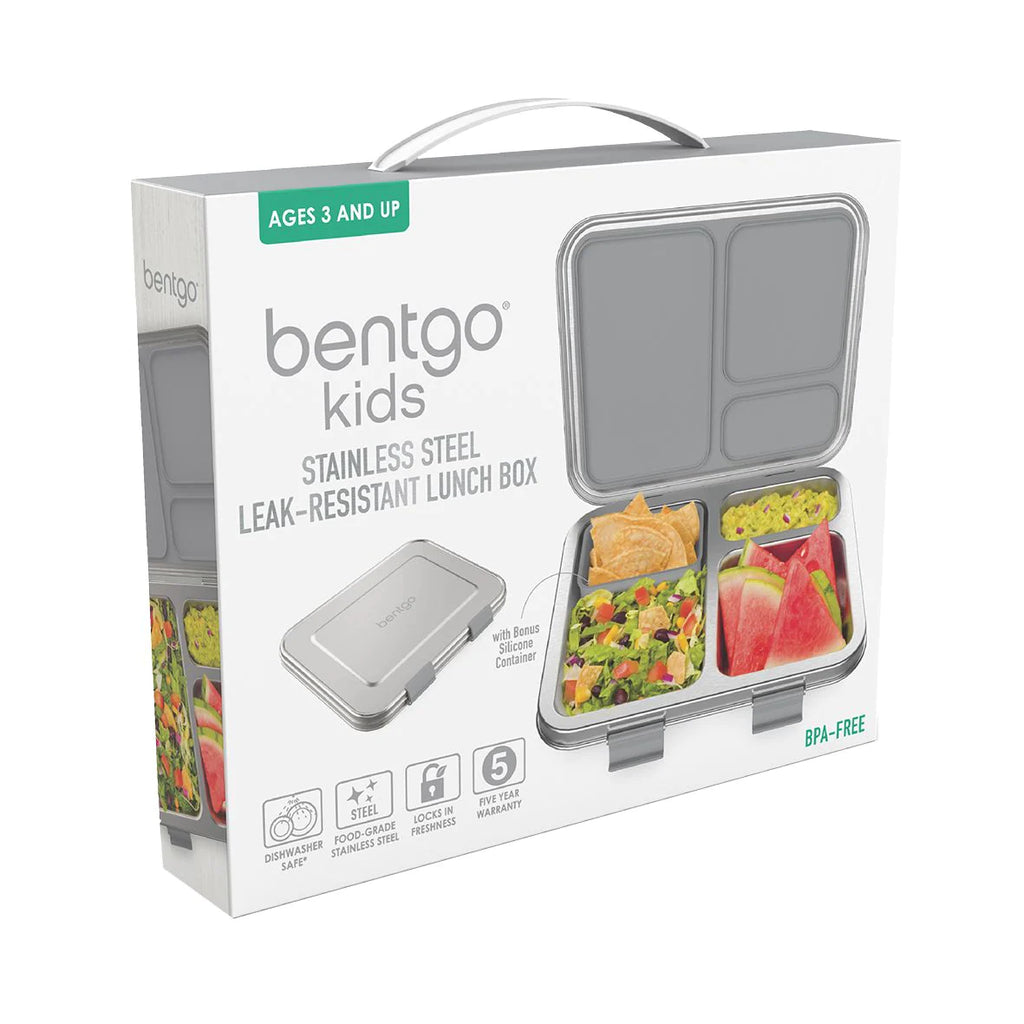 Bentgo Kids Stainless Steel Lunch Box - Silver
