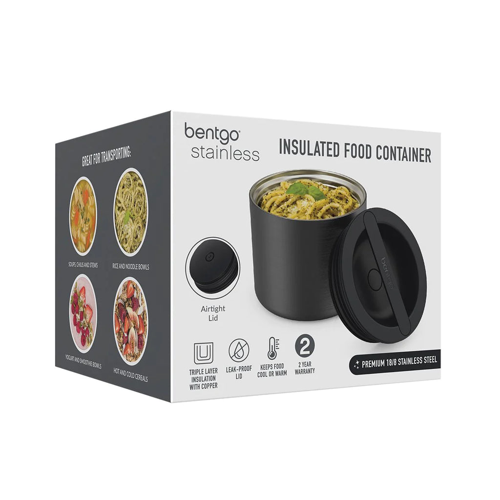 Bentgo Stainless Steel Insulated Food Container - Carbon Black
