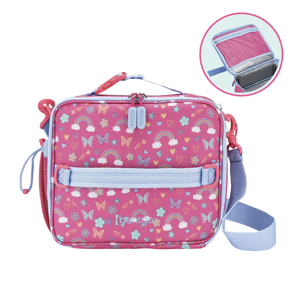Bentgo Kids Print Lunch Bag - Rainbows & Butterflies