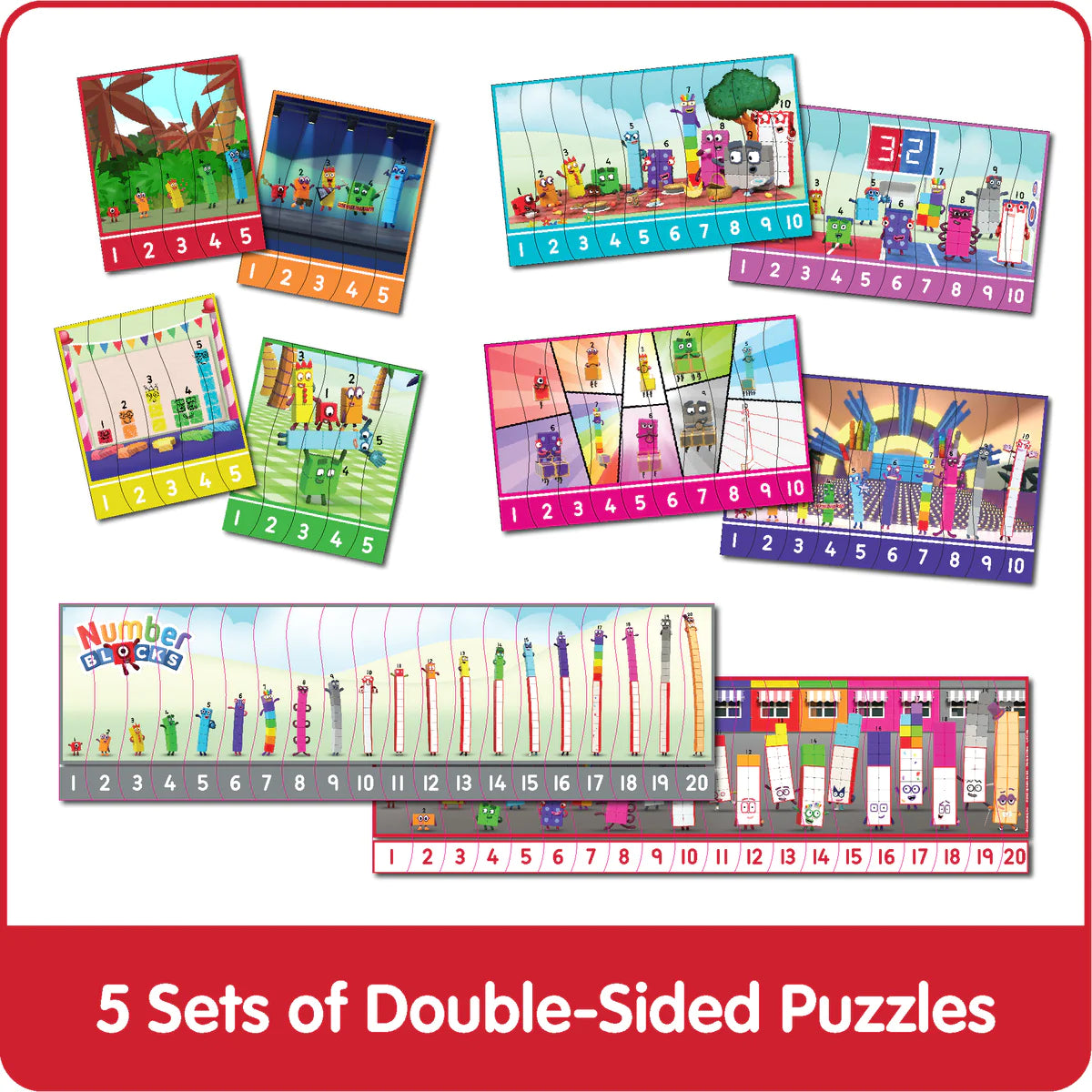 Hand2Mind - Numberblocks Sequencing Puzzle Set