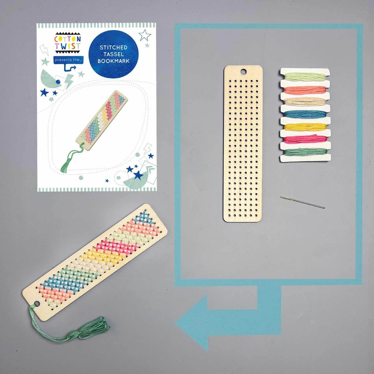 Cotton Twist - Make Your Own Stitched Tassel Bookmark