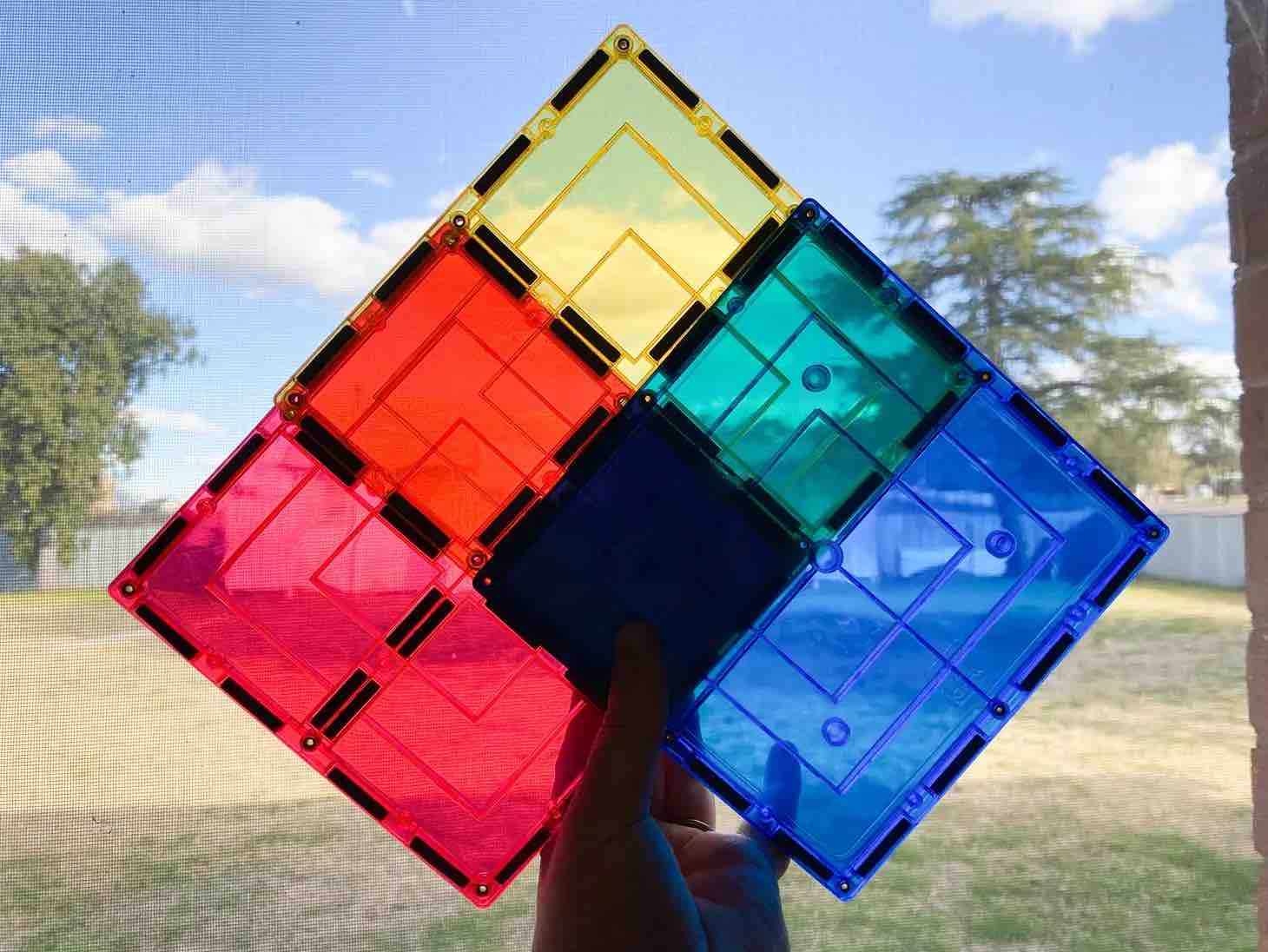 Learn & Grow Magnetic Tiles - Large Square Pack - 8 Piece